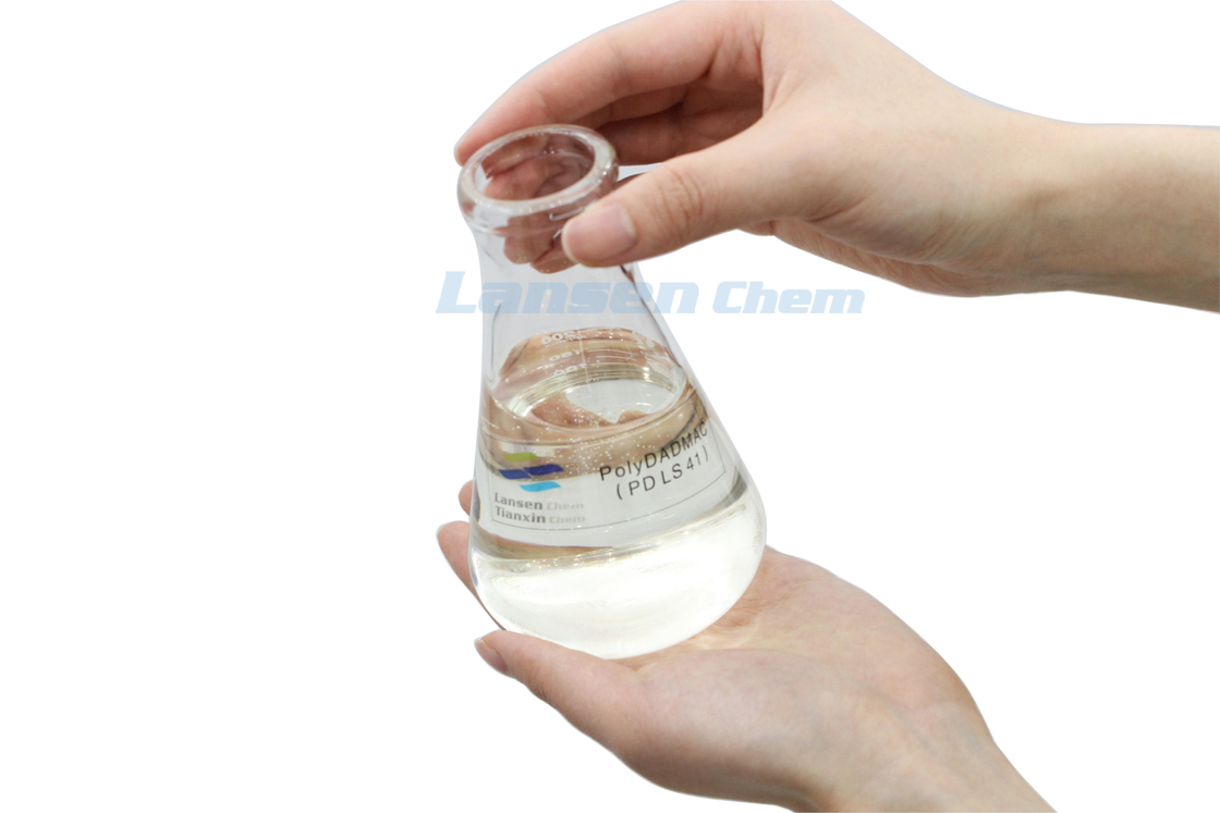 polymer dadmac lỏng 40% Polydadmac Ammonium Coagulant Polymer polyDCD các chất đông hữu cơ ứng dụng lọc