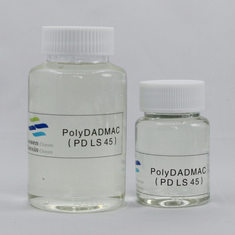 polymer dadmac lỏng 40% Polydadmac Ammonium Coagulant Polymer polyDCD các chất đông hữu cơ ứng dụng lọc