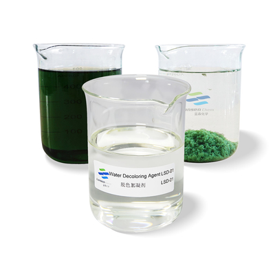 Thuốc làm mất màu nước PolyDCD Dicyandiamide Formaldehyde nhựa Ammonium Cationic Copolymer Quaternary Hiệu quả tuyệt vời trong việc làm mất màu, ngưng tụ và loại bỏ COD