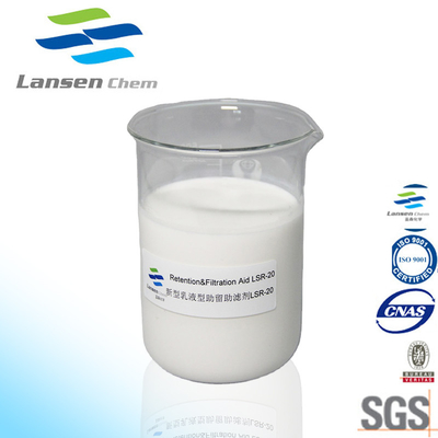 Duy trì và lọc AID Papermaking Độ nhớt thấp Nồng độ cao